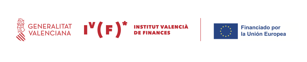 Generalitat Valenciana · Institut Valencià de Finances · Financiado por la Unión Europea